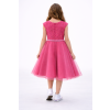 elegant dark pink lace and tulle confirmation dress